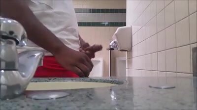 BUSTED JERKING OFF IN PUBLIC RESTROOM