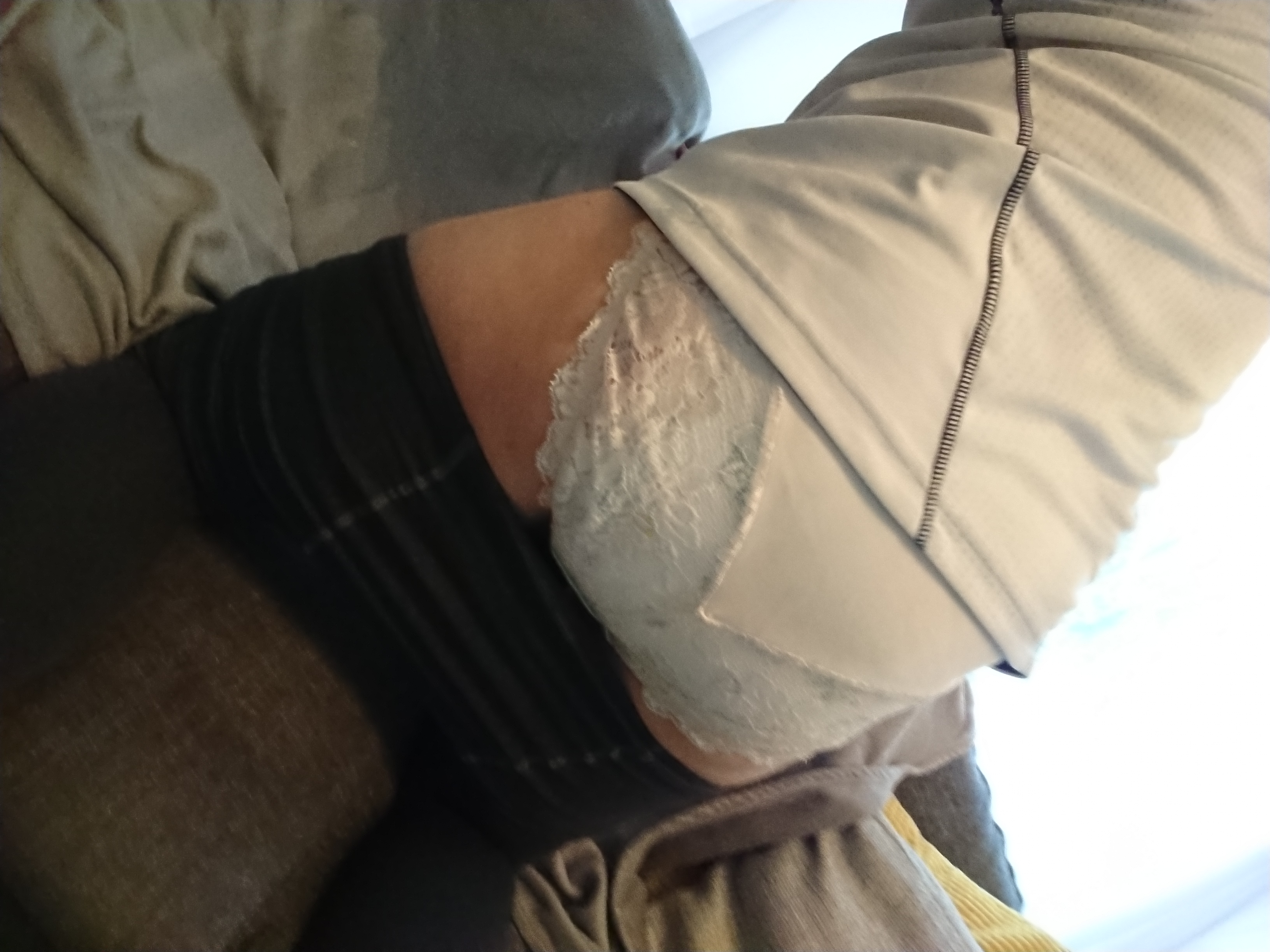 Messy pampers diaper poop in my sexy panty