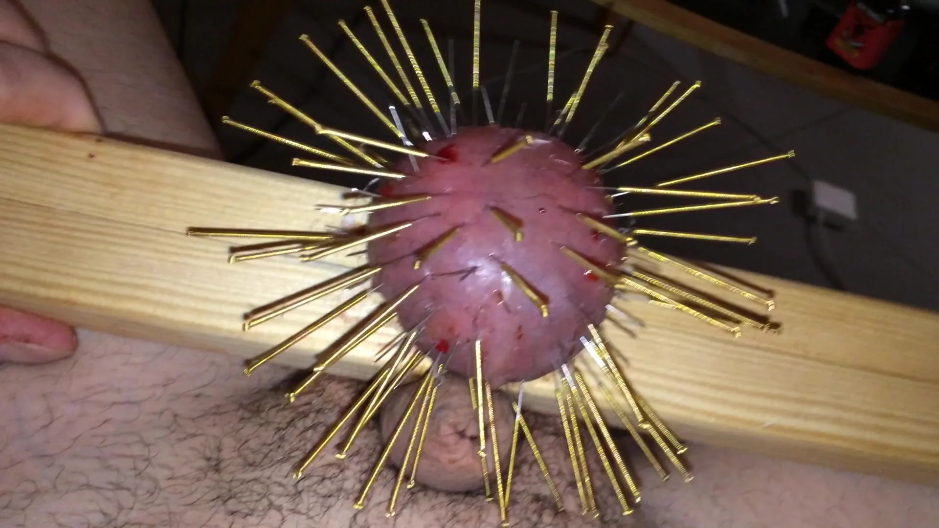 My Balls Destroyed By 40 Needles ThisVidcom