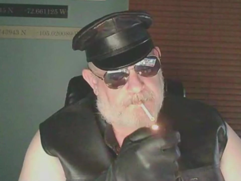 Leather Smoking Daddy Bear