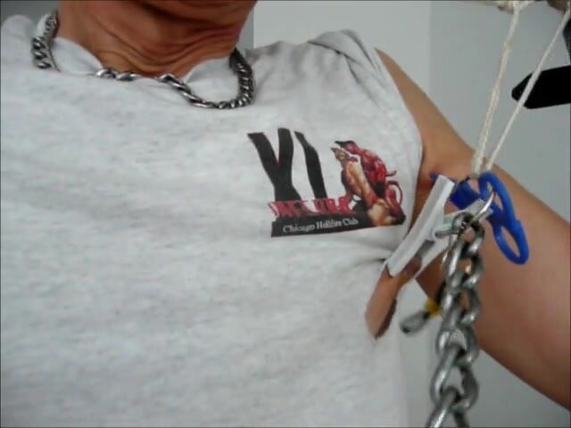 Training slave nicolas74 nipple clamps & needles