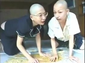 Bald Japanese ladies vomiting..