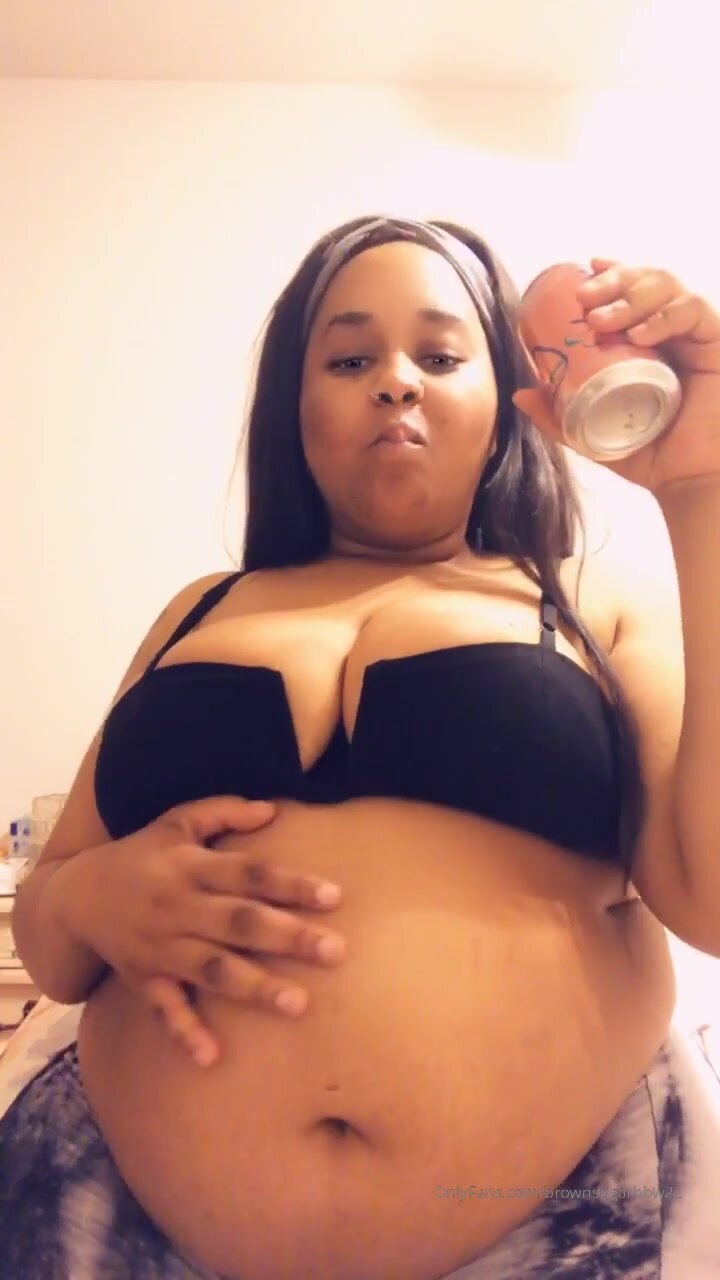 huge thick fat belly ebony 3