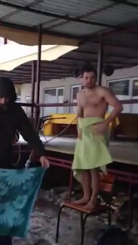 Hot Guy Toweling off after skinny Dip