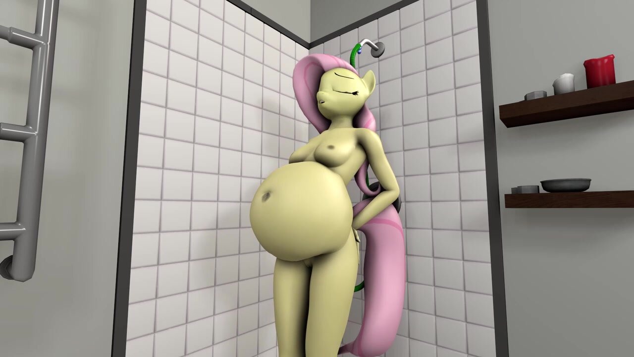 Fluttershy water belly inflation
