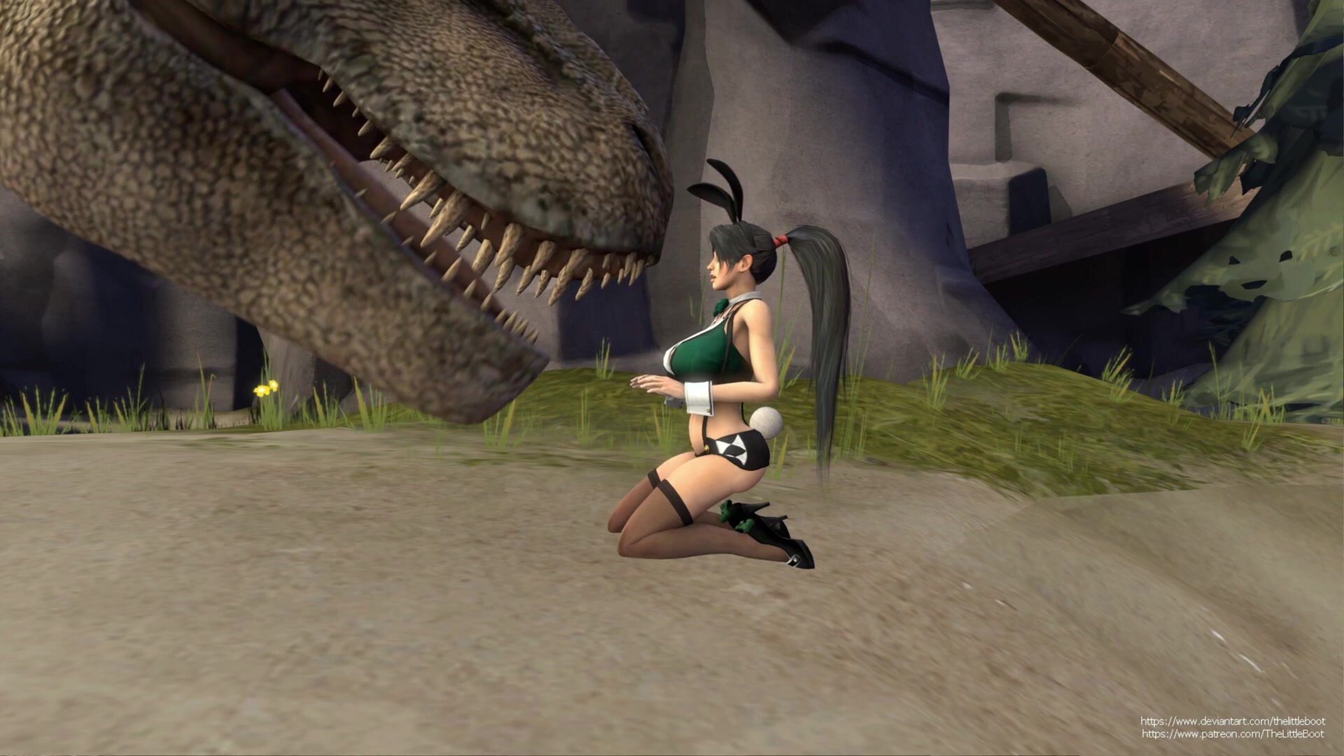 T-Rex eats woman