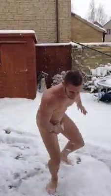 CRAZY GUYS TAKE A DIVE IN SNOW