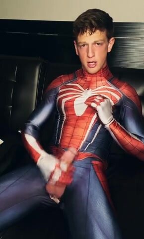 Horny Spider-Man shot his load