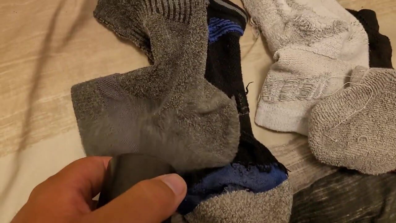 Casually sucking up socks and underwear