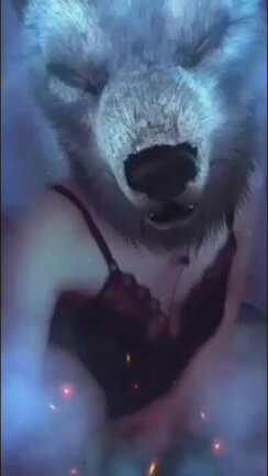 Snapchat werewolf in lingerie