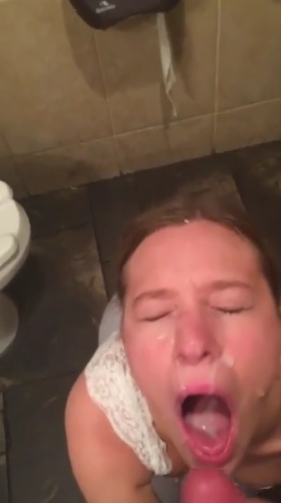 Blowjob in public restroom - video 3