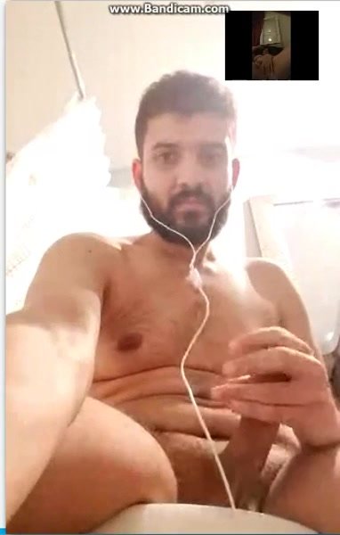 Arab guy showing off huge cock for girl