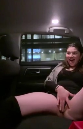 Touching herself in the back of an uber