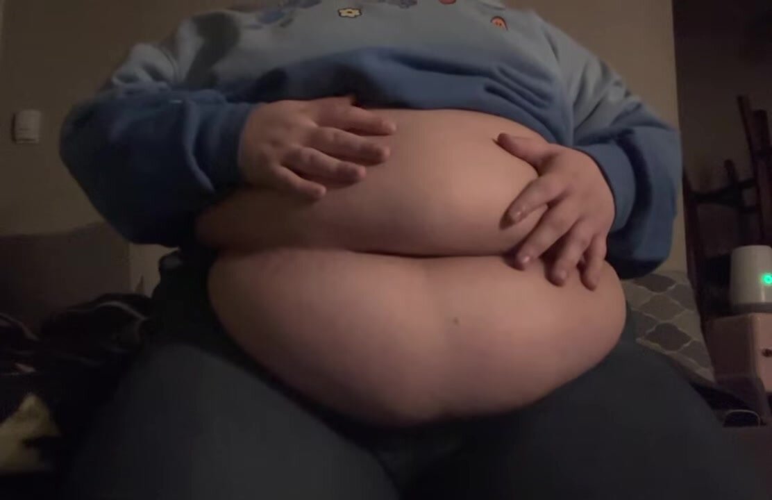 full huge fat belly - video 2