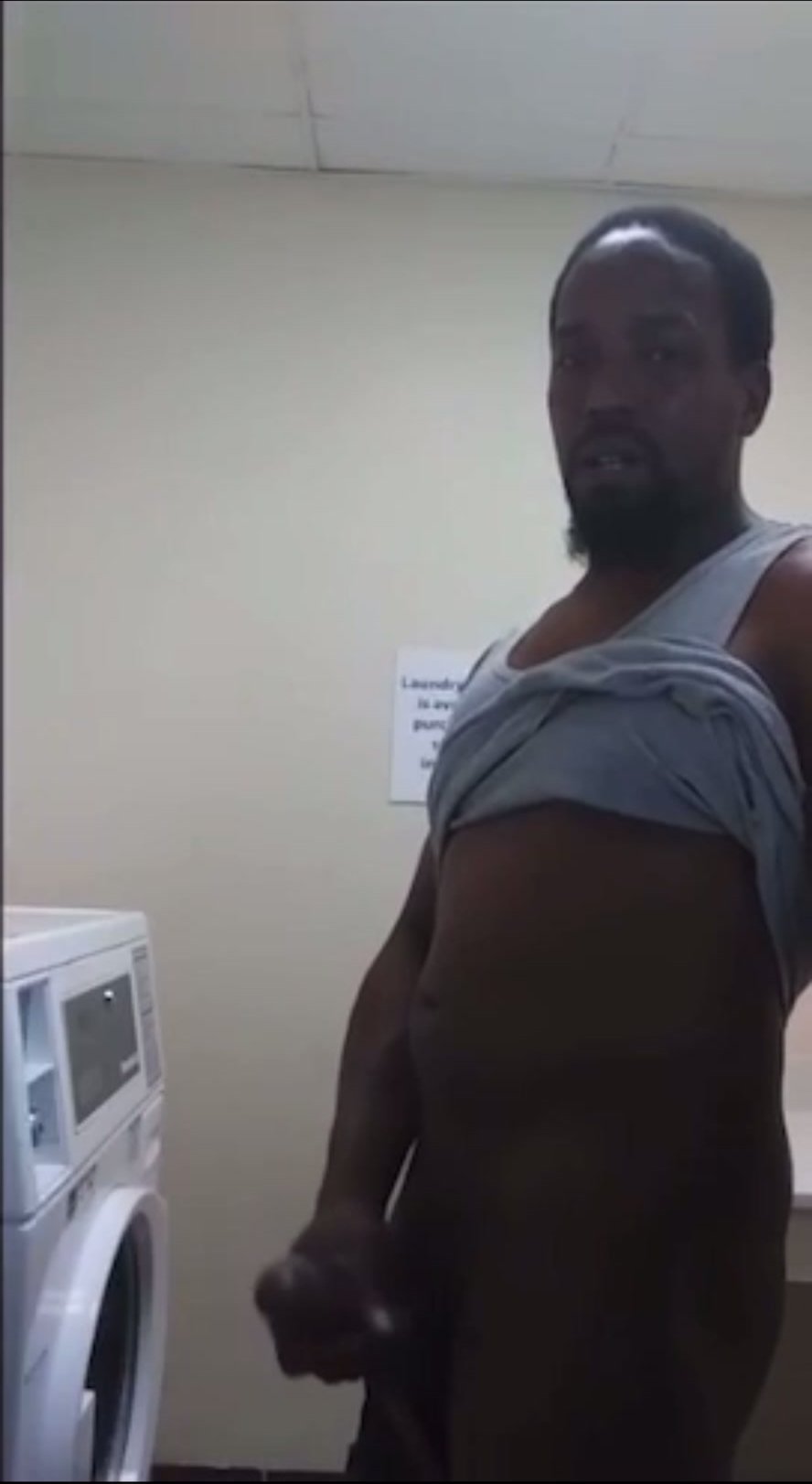 Sweaty Black Daddy Releases A *LOAD* In Laundry Room!
