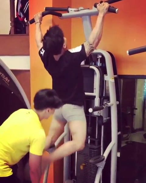 Asian Jock Pantsed at Gym