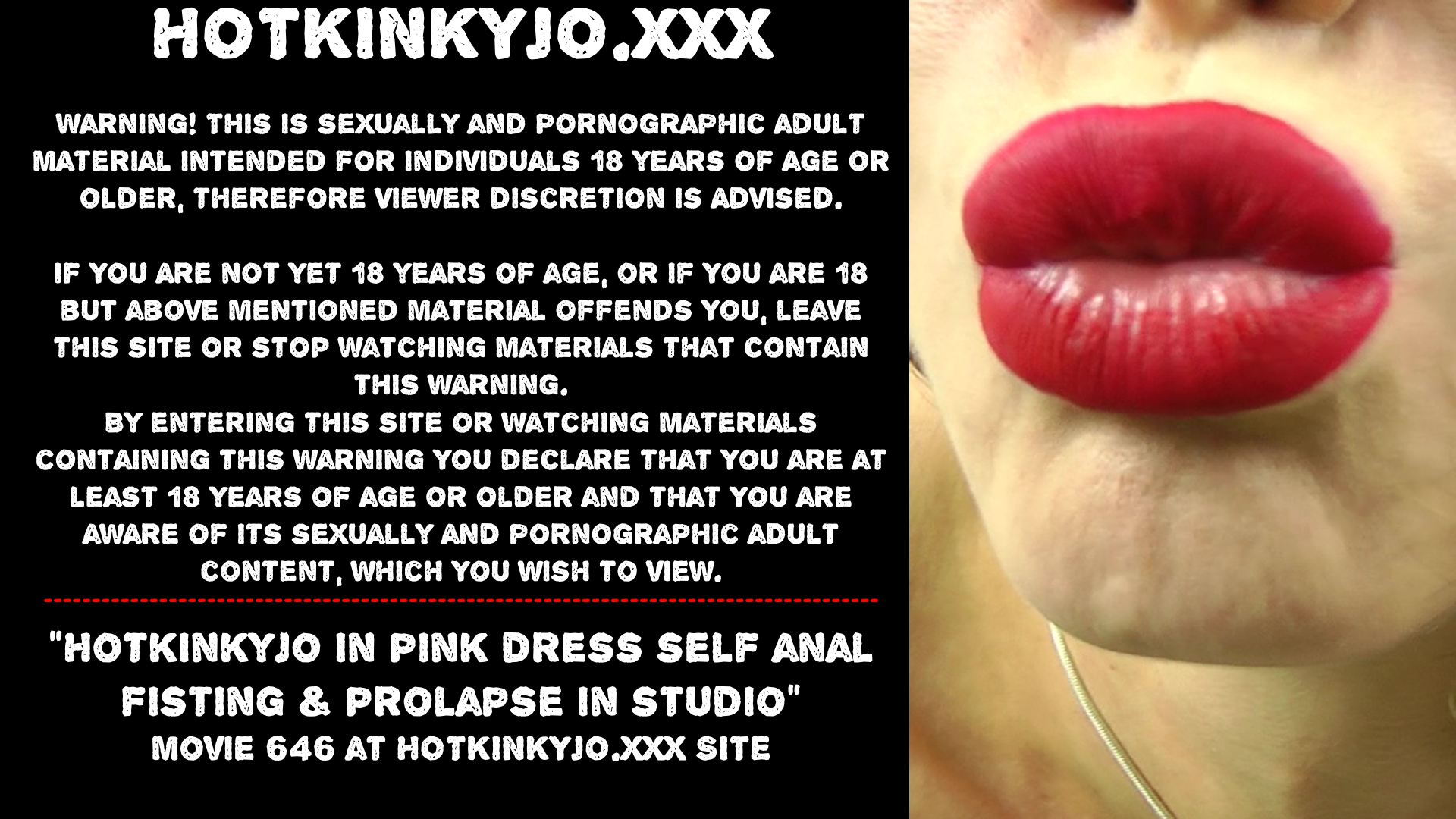 Hotkinkyjo in pink dress self anal fisting & prolapse - video 2