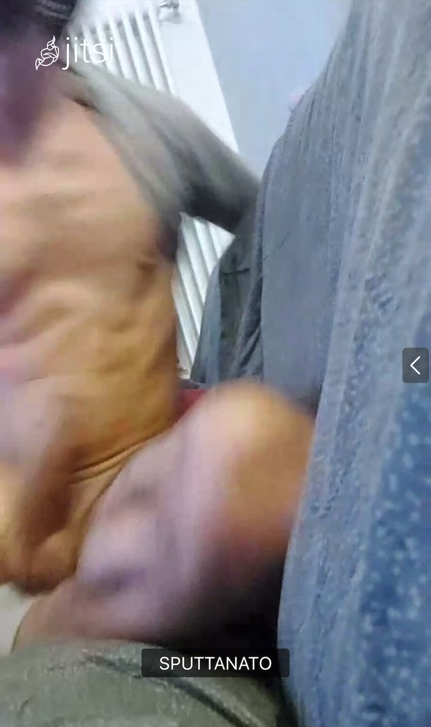 Sputtenato licks his sweaty pits