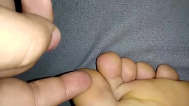 Messing Around And Playing With Guys Feet At Night Time