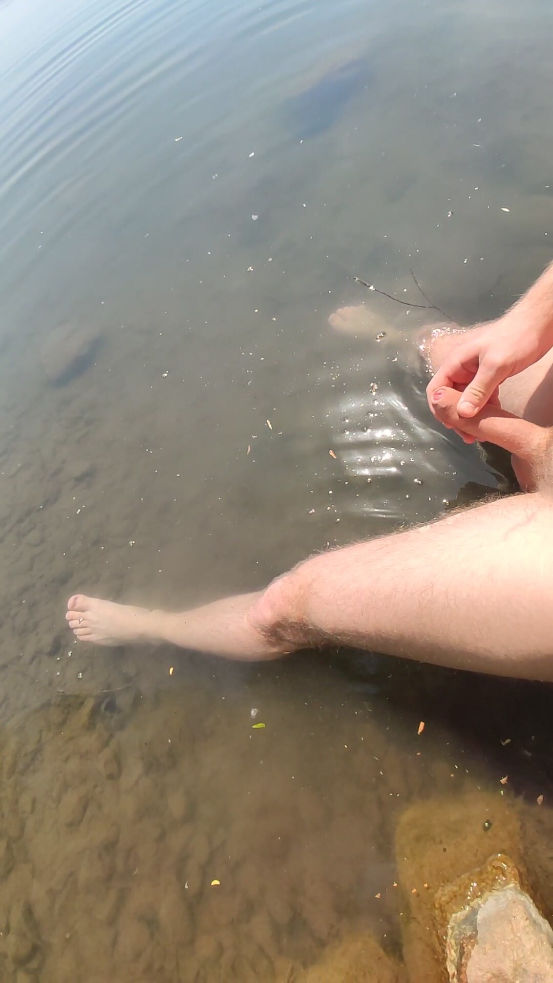 Masturbating at the lake