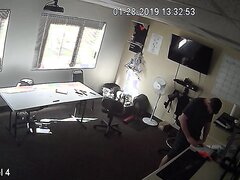 Spy - Teacher jerks off in classroom on ipcam