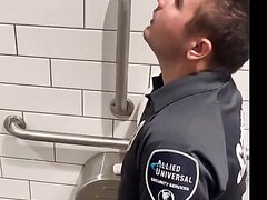 Spying A Security Guard Jerking Off