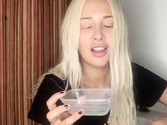 Spitting In A Container
