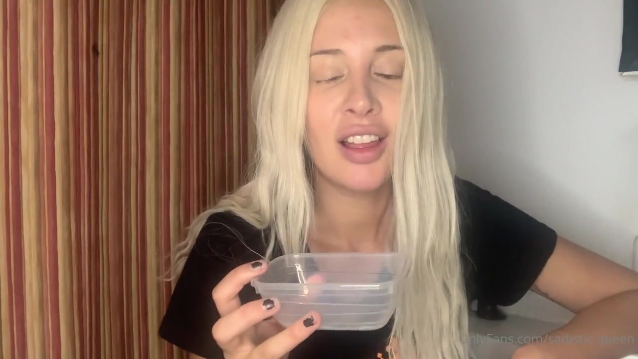 Spitting In A Container