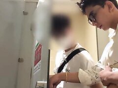Hung Asian Guy Seduces Man in Public Restroom