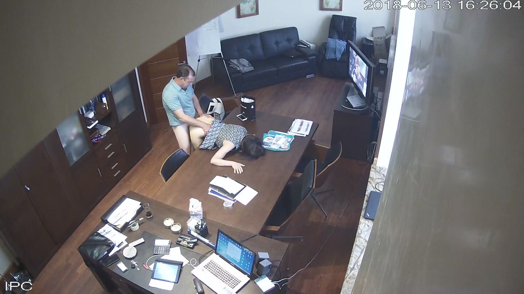 Ip cam voyeur, Hot office sex caught on cam