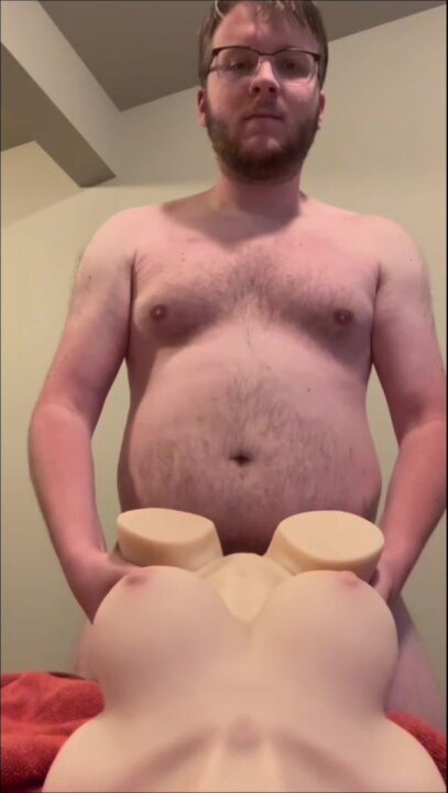 Chubby Nerd Plays with Toy