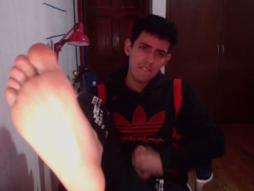 Exposed BAITED twink shows his FOOT for "ME" (Preview)