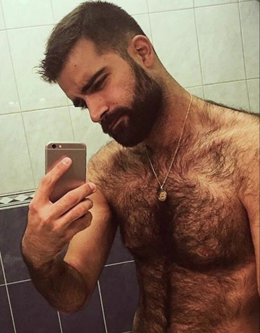 macho hairy chest bearded man - video 8