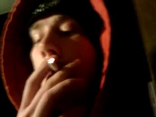 young addicted smoker