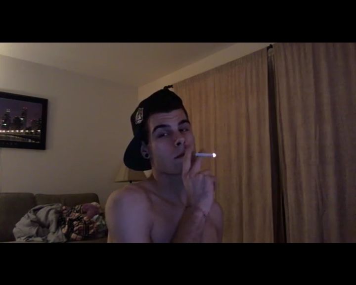 shirtless smoking - video 2