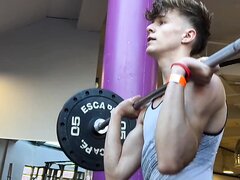 Hot twink dares to show boner at the gym! PART 2
