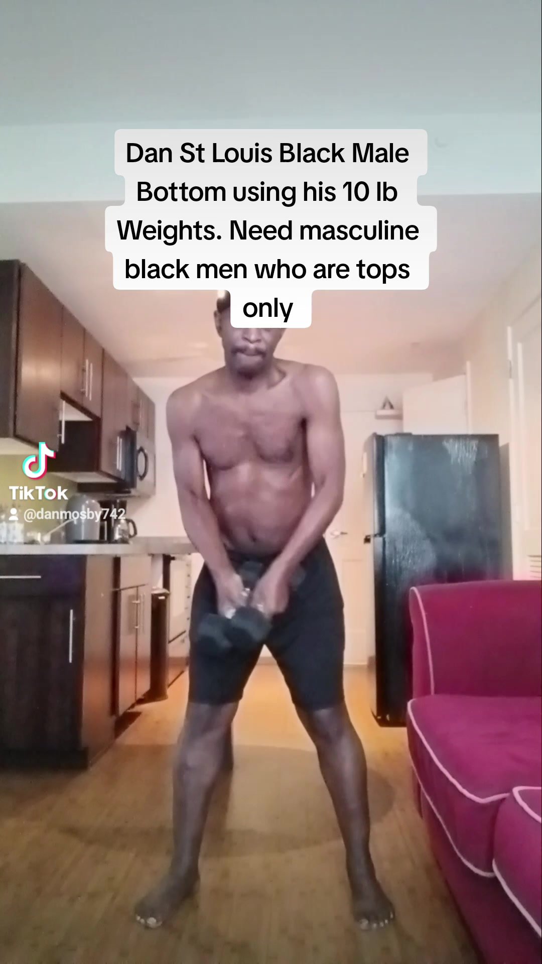 Dan St. Louis Black Male Bottom 10 lb Weights 1