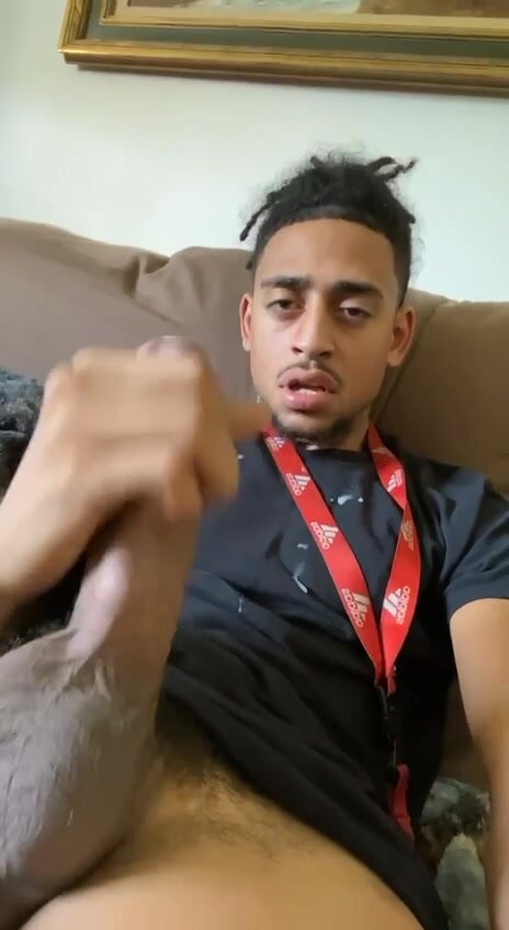 hot guy cums on self