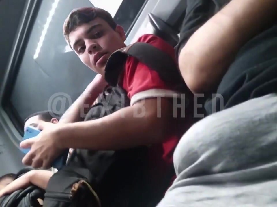 Friends Checking His Cock's Bulge On The Bus