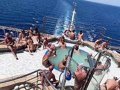 Outdoor sex on the boat Ibiza