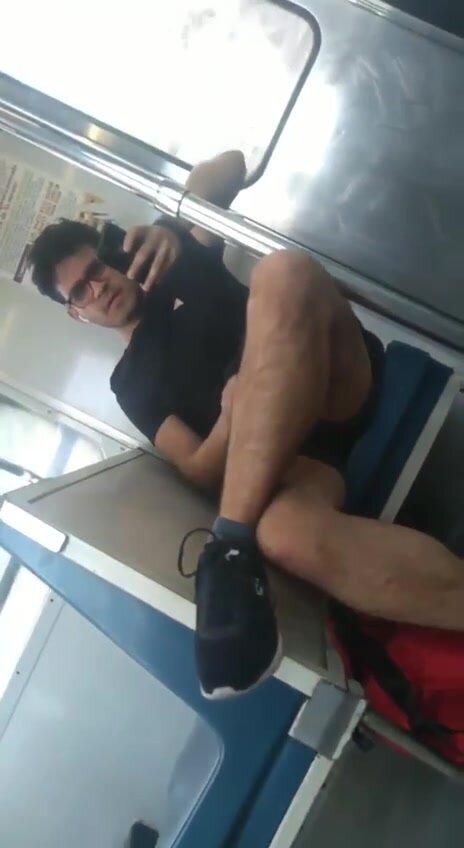 risky jerk off in the train