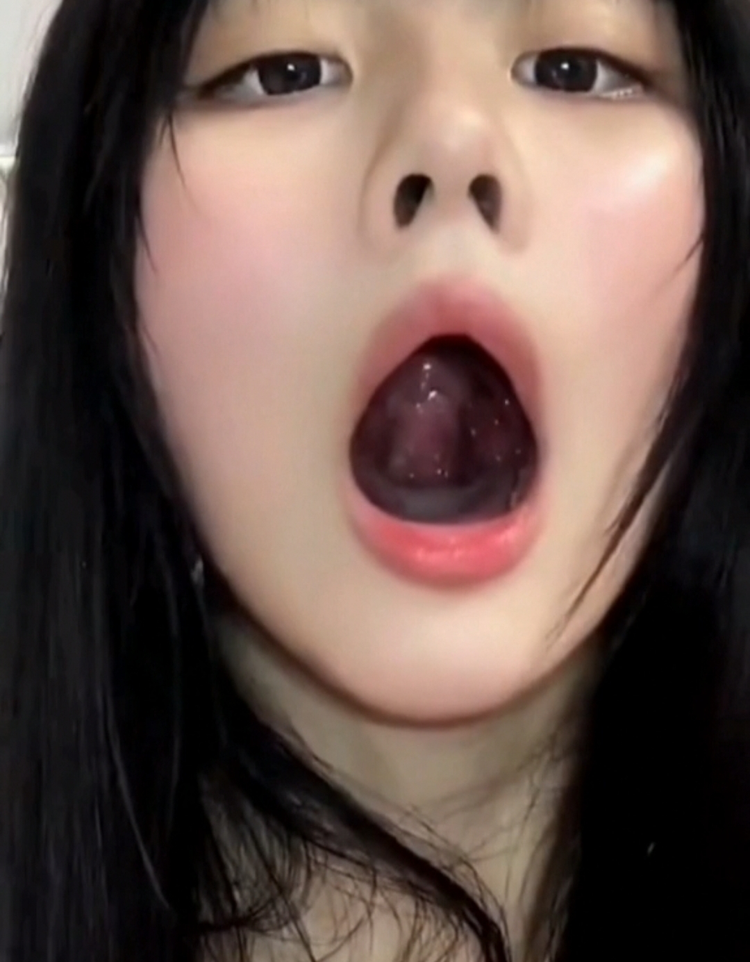 cute asian girl uvula