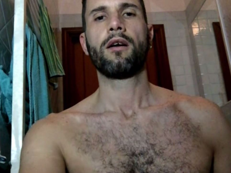 Exposed BAITED handsome CUMMING in BATHROOM! (Preview)