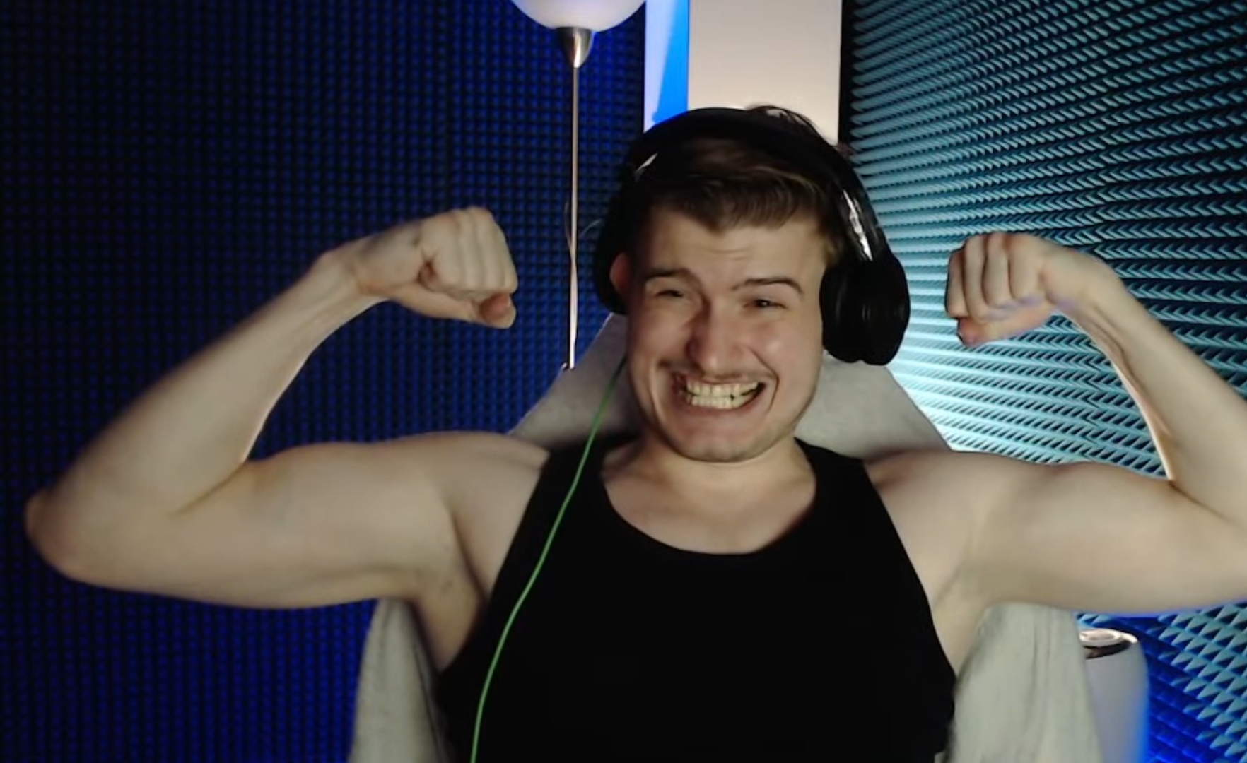 Alpha guy shows off his muscles for you