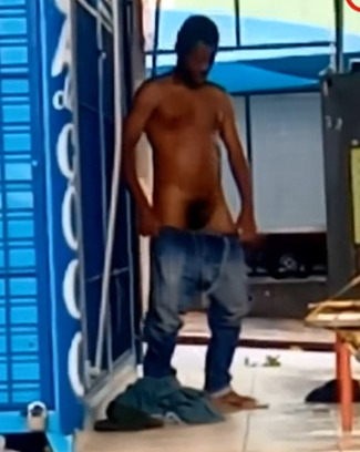 homeless man naked in public