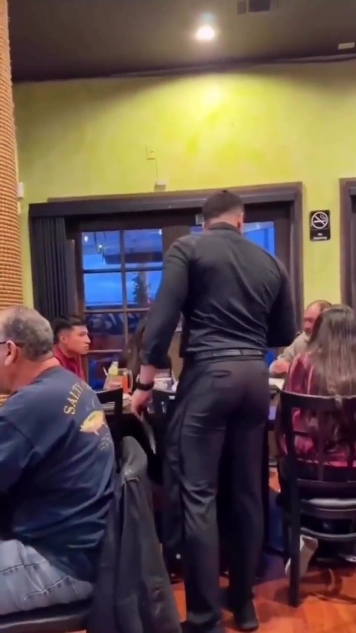 Waiter with hot ass