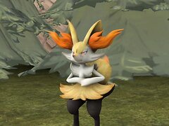 Braixen farts on you