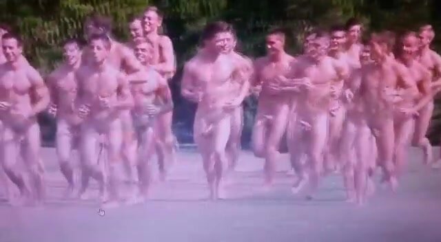 Nude Guys running