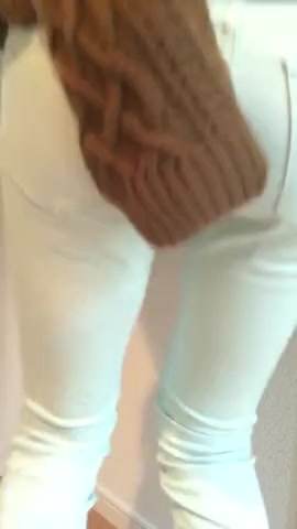 Girl Pooping in Tight White Pants