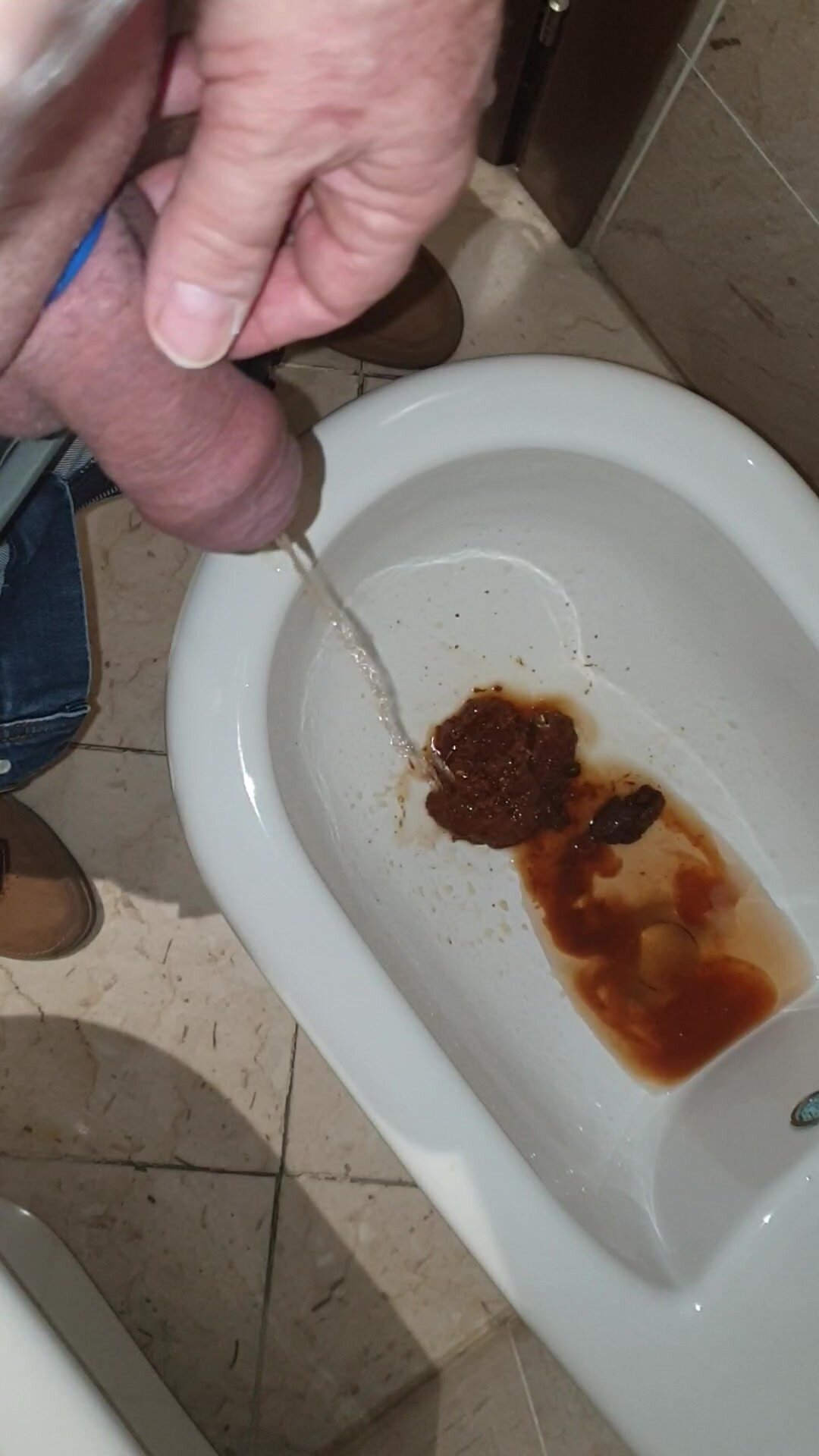 Scat in the bidet clogged